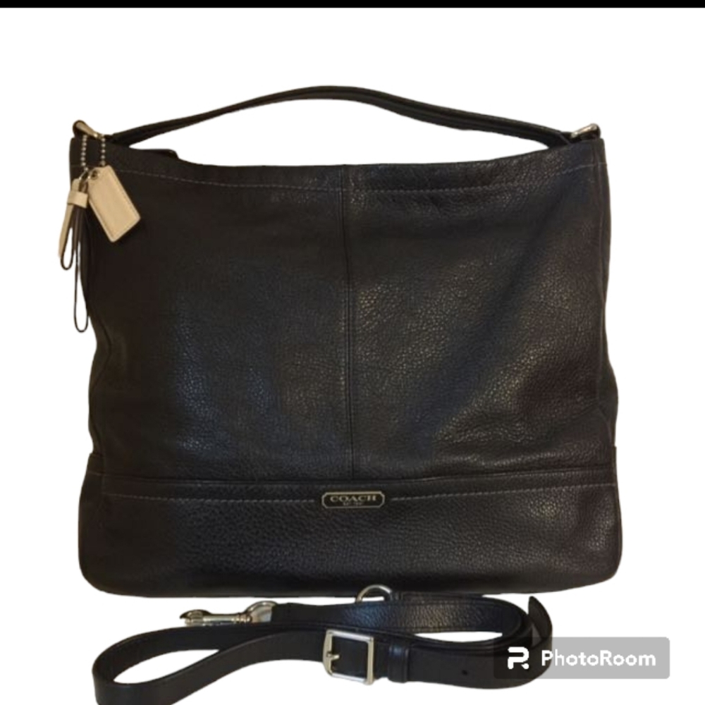 Coach Black Soft Leather, Boho, Crossbody Bag/Tote